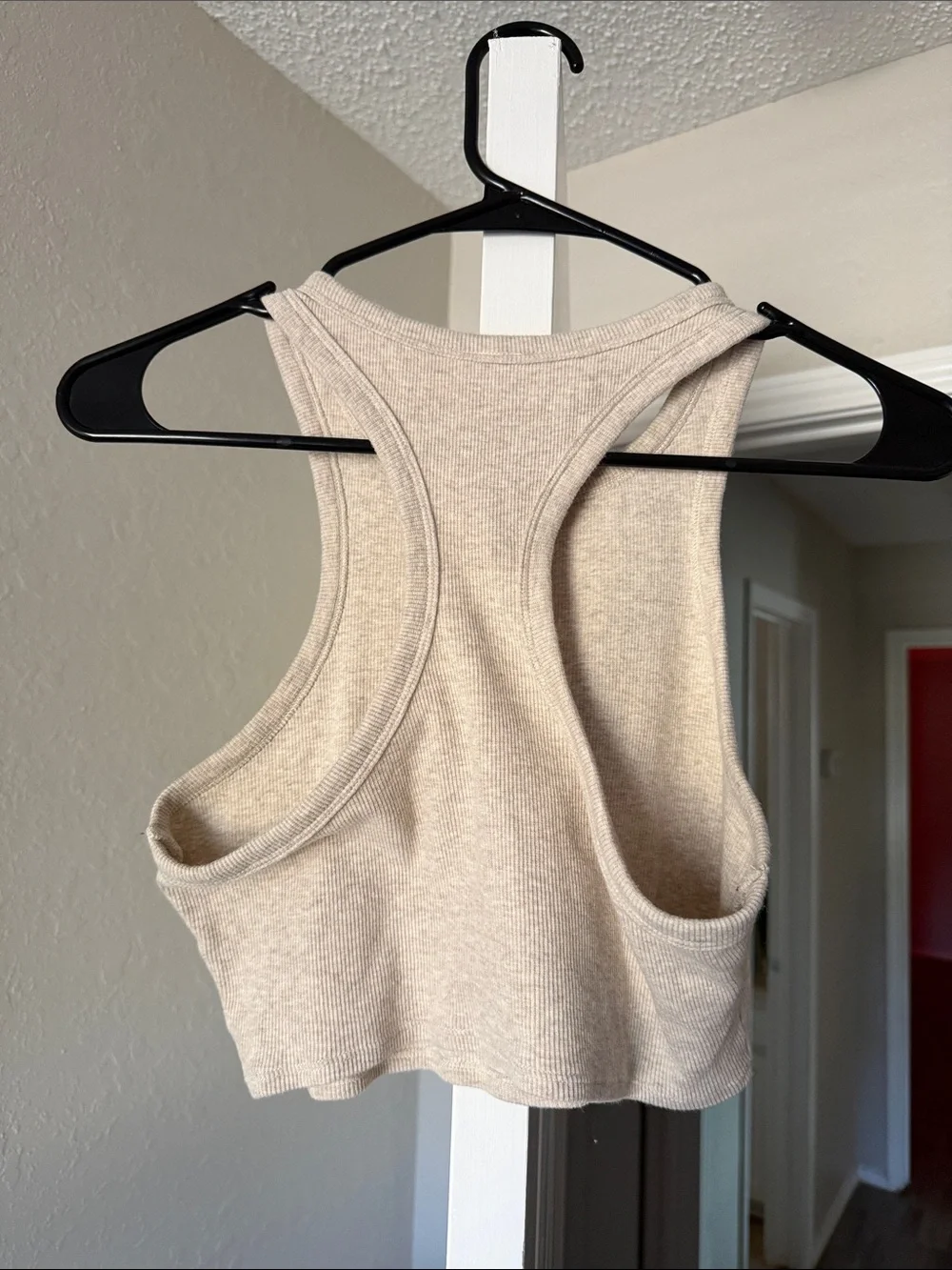 ALO Yoga Aspire Tank - Oatmeal Heather/White